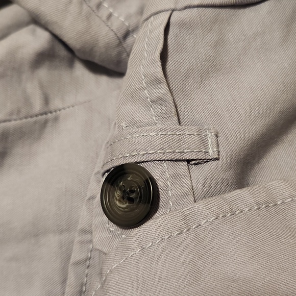 CAbi Jacket Womens Small Tanner Linen Button Front Trench Coat Lavender S - Picture 7 of 7